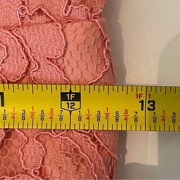 David’s Bridal Coral Lace Halter BalletCore Party Event Dress NWOT Size 2 - Picture 11 of 12